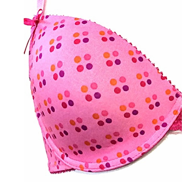 DOLLHOUSE Pink Polka Dot Plunge Underwire Bra - Picture 3 of 3